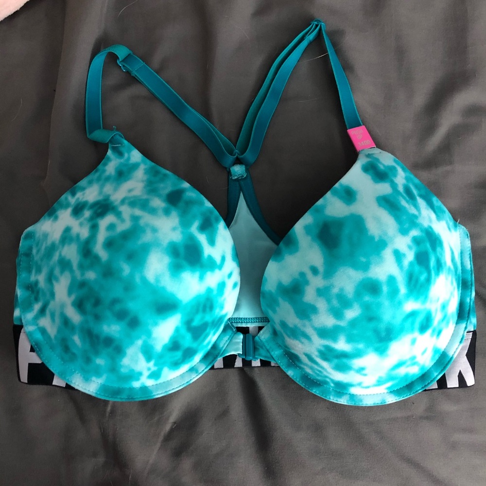 34DD PINK racer back push up bra